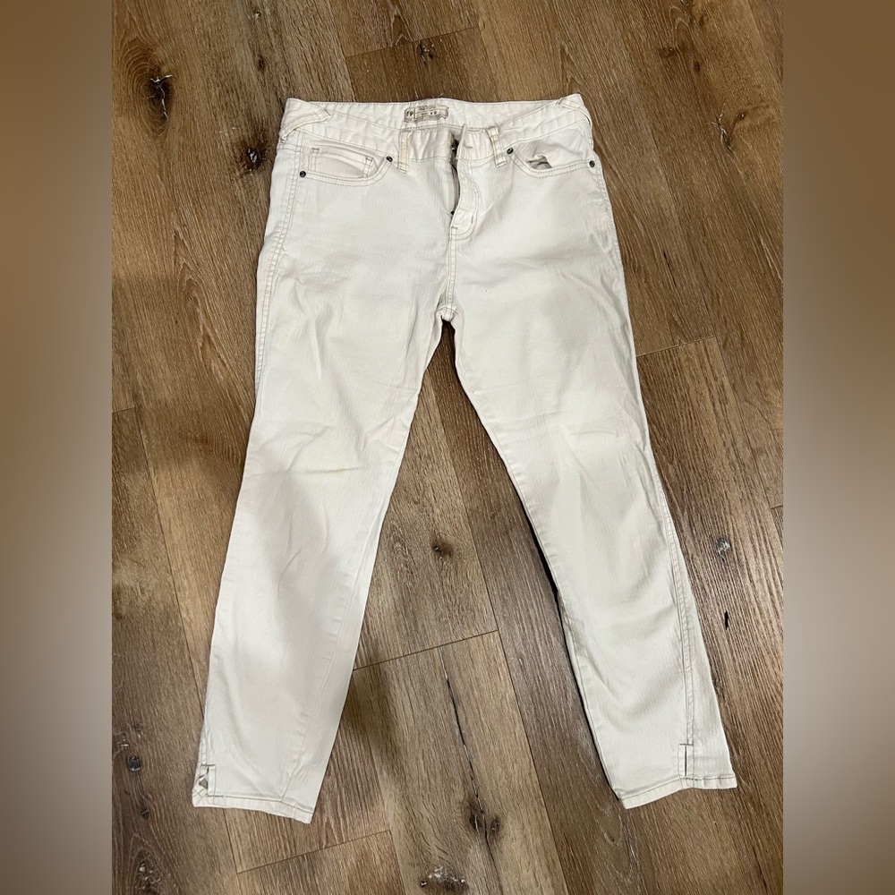 Free People ankle jeans in white